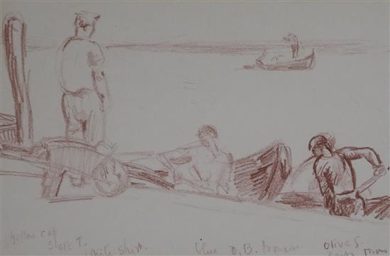 § Duncan Grant (1885-1978) On The Quay, 6 x 9in.